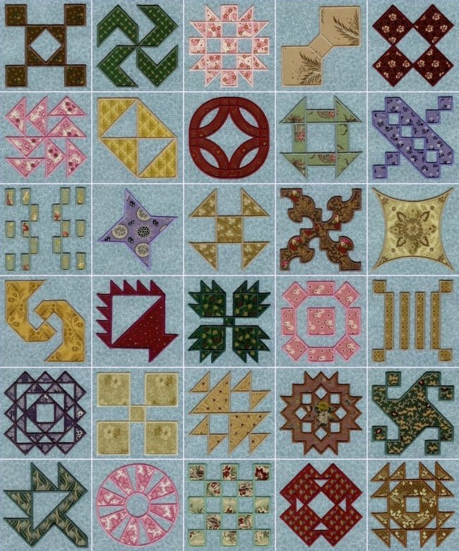  Amish quilt patterns - applique machine embroidery designs